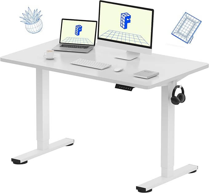 FlexiSpot EN1 - Standing Desk With White Frame