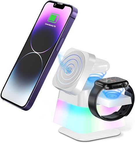 3 in 1 Rotatable Wireless Charger With Night Light