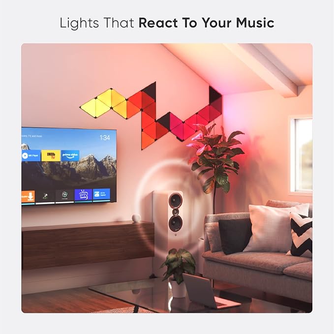 Nanoleaf Shapes Ultra Black Triangle Light Panels Smarter Kit