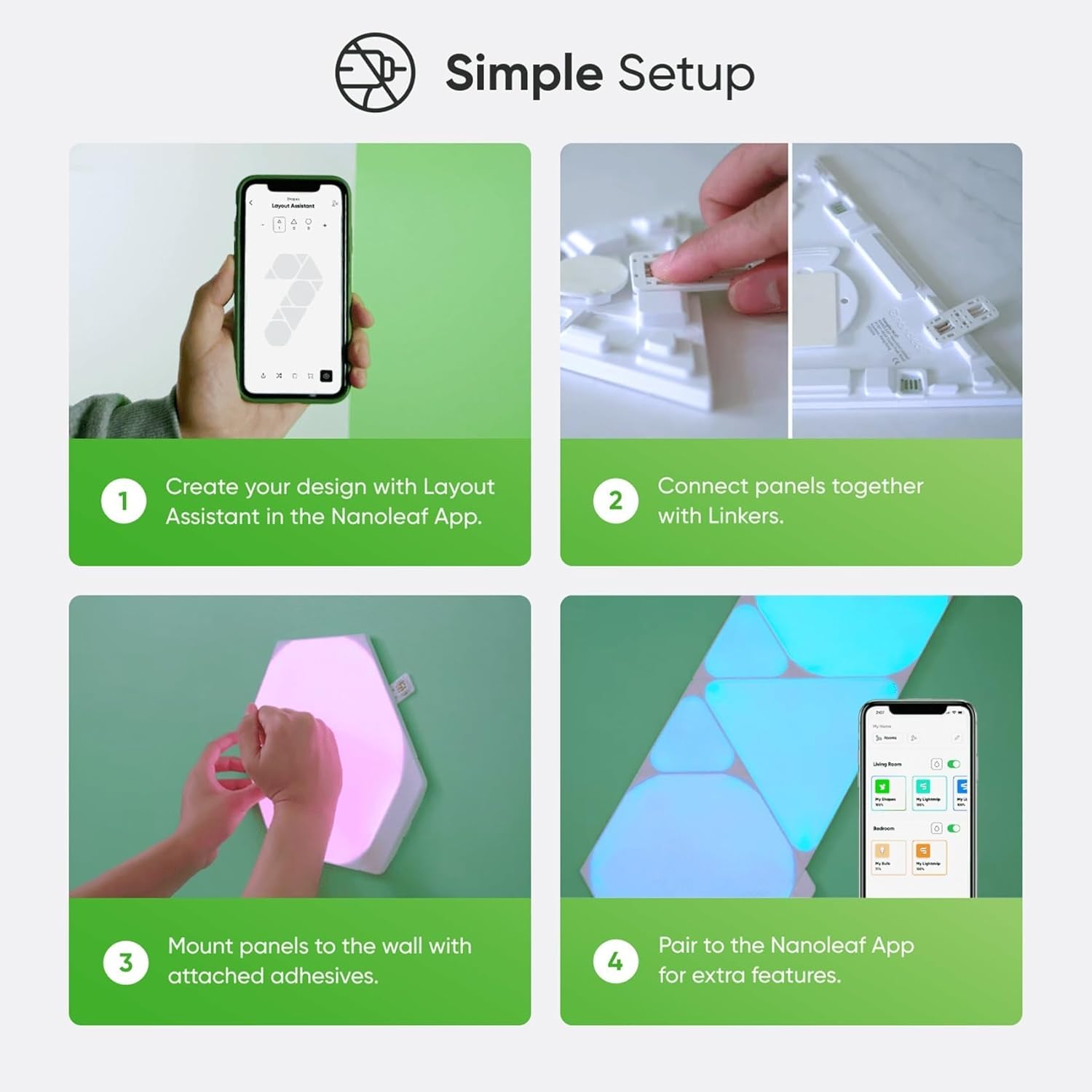 Nanoleaf Shapes Hexagons Starter Kit with 9 Light Panels