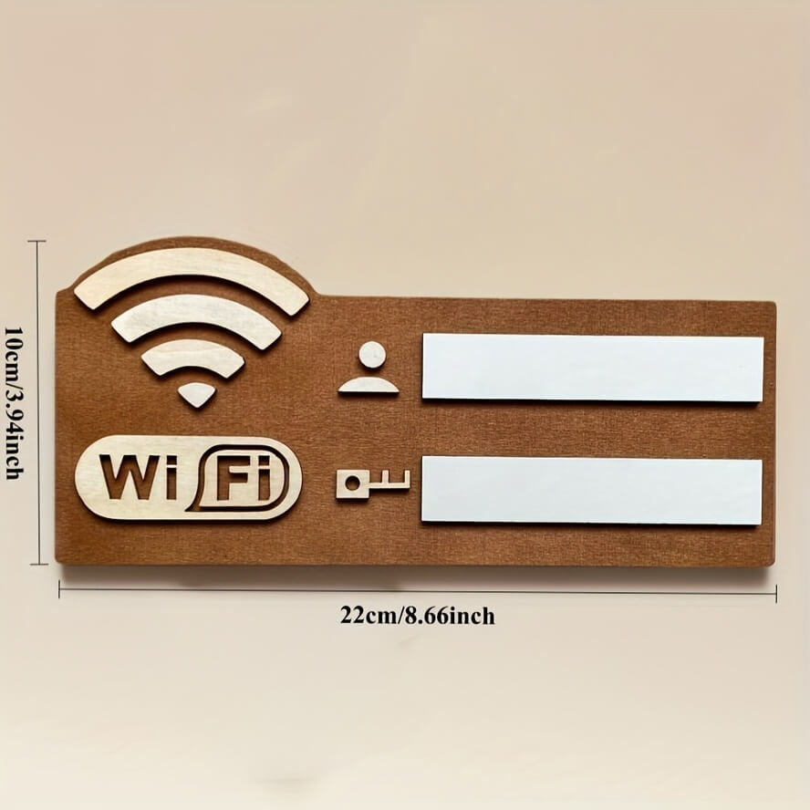 Wooden WiFi Password Wall Mounted Sign
