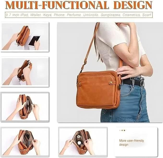 Vintage 3 Layer Leather Bag-DIVERSITY