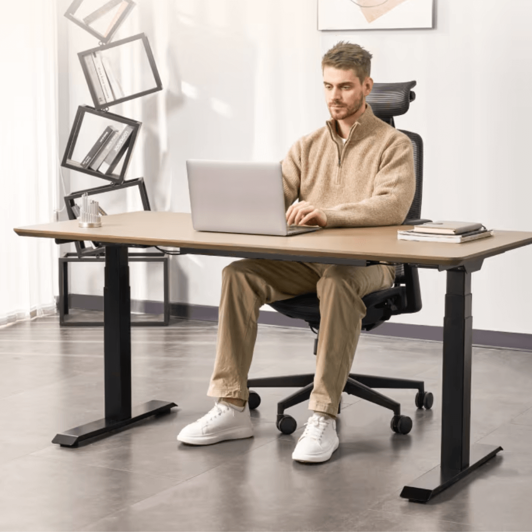 FlexiSpot E7 - Dual Motor Premium Standing Desk With Black Frame