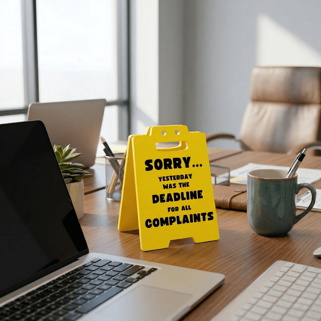 Funny Caution Desk Signs