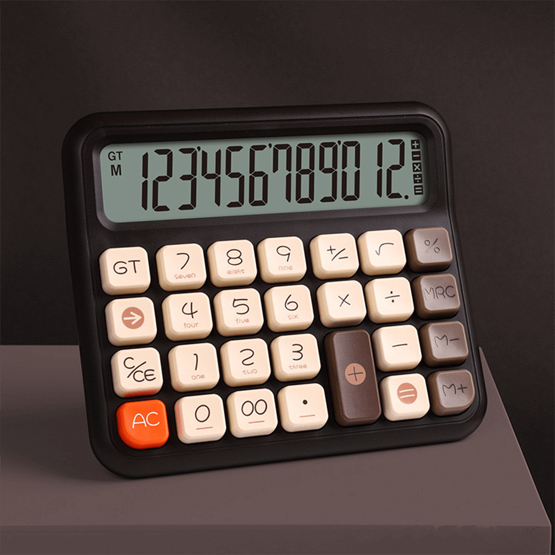 12-Digit Retro Desk Calculator