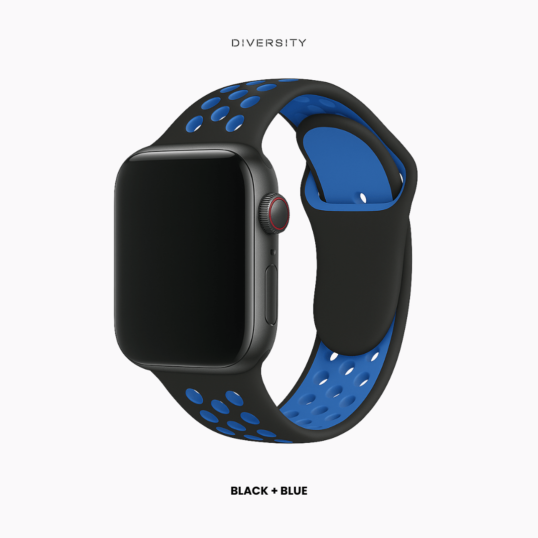 AirLoop Band For Apple Watch - Black + Blue