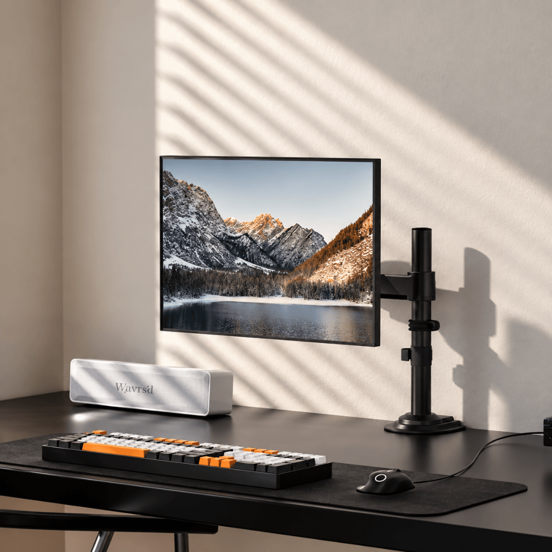 HUANUO Elevation Single Monitor Arm for 13 to 32 Inch Screens