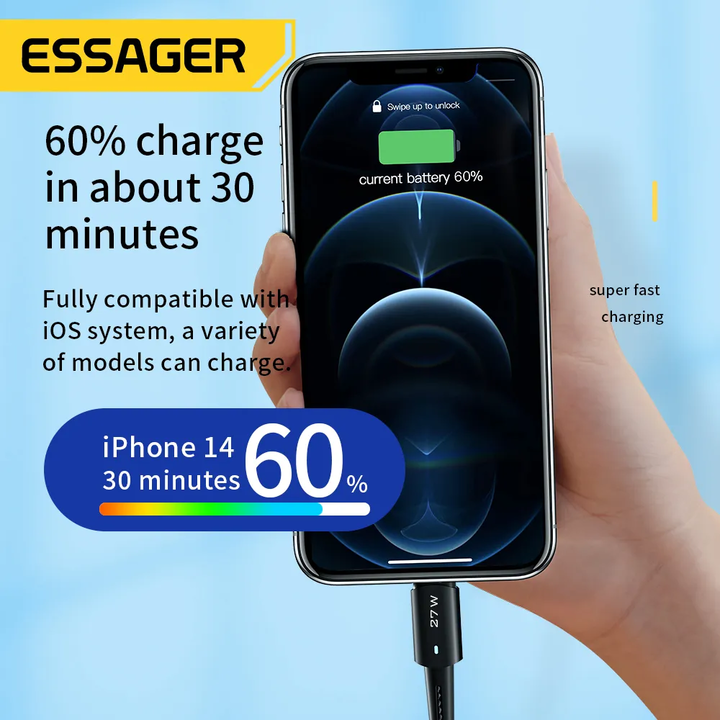 Essager 27W Type-C iPhone Charging Cable-DIVERSITY