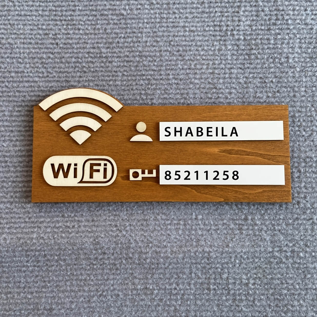 Wooden WiFi Password Wall Mounted Sign