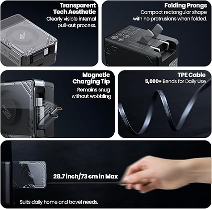 NILLKIN IceCore Retractable 65W GaN Charger