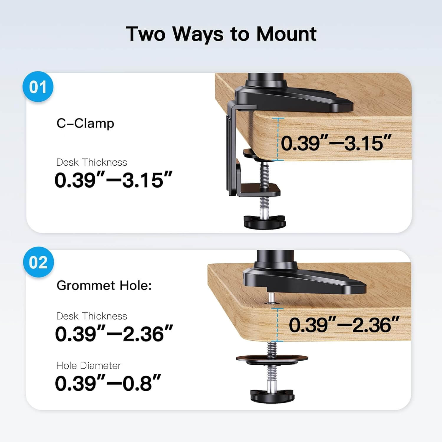 HUANUO Triple Monitor Mount