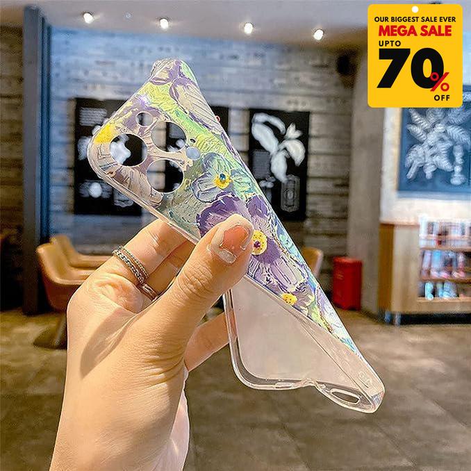 Floral Design Silicone Phone Case-DIVERSITY