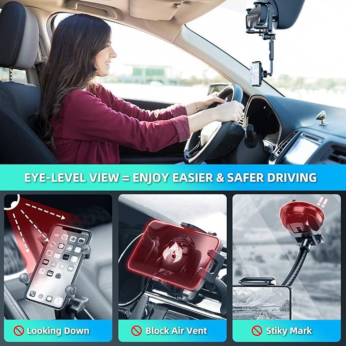 Retractable Car Phone Holder Mount
