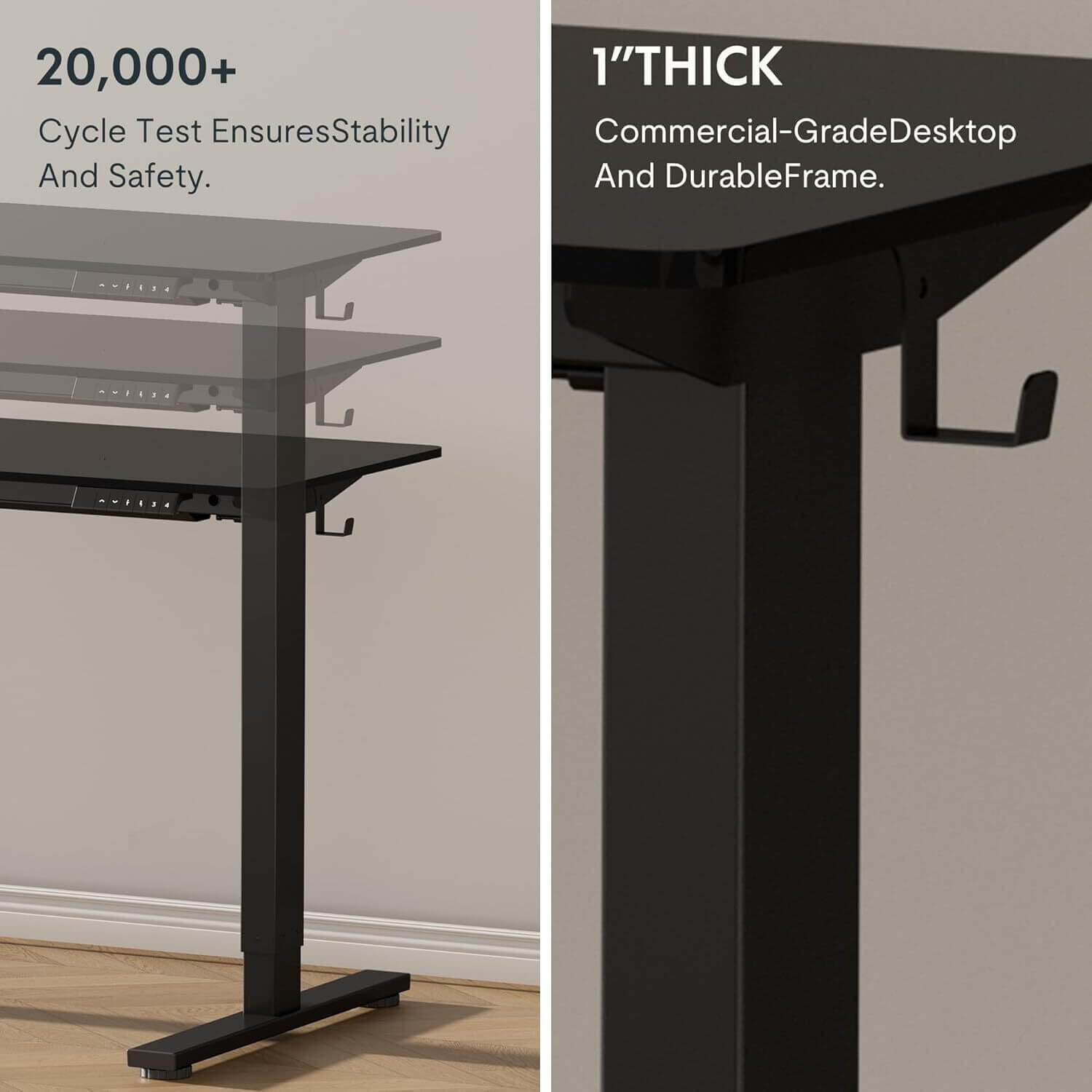FlexiSpot EN1 - Standing Desk With Black Frame