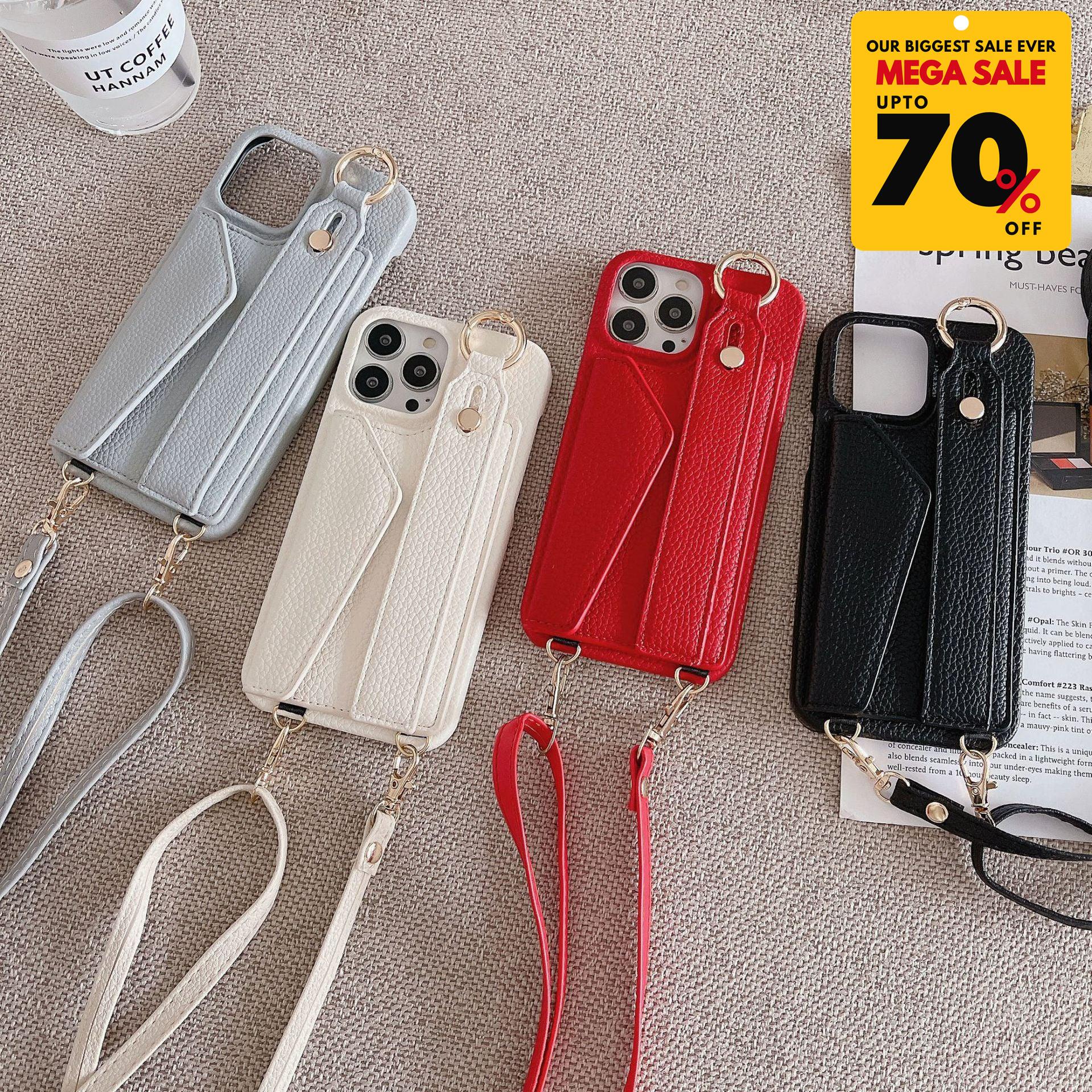Faux Leather Crossbody Phone Case-DIVERSITY