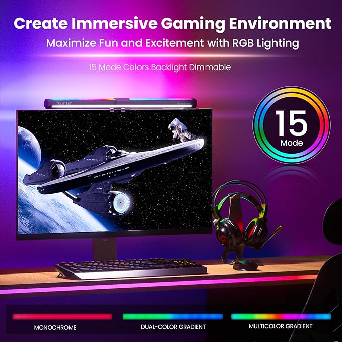 Quntis LED ScreenLinear RGB Dual Light Monitor Light Bar (15.7")
