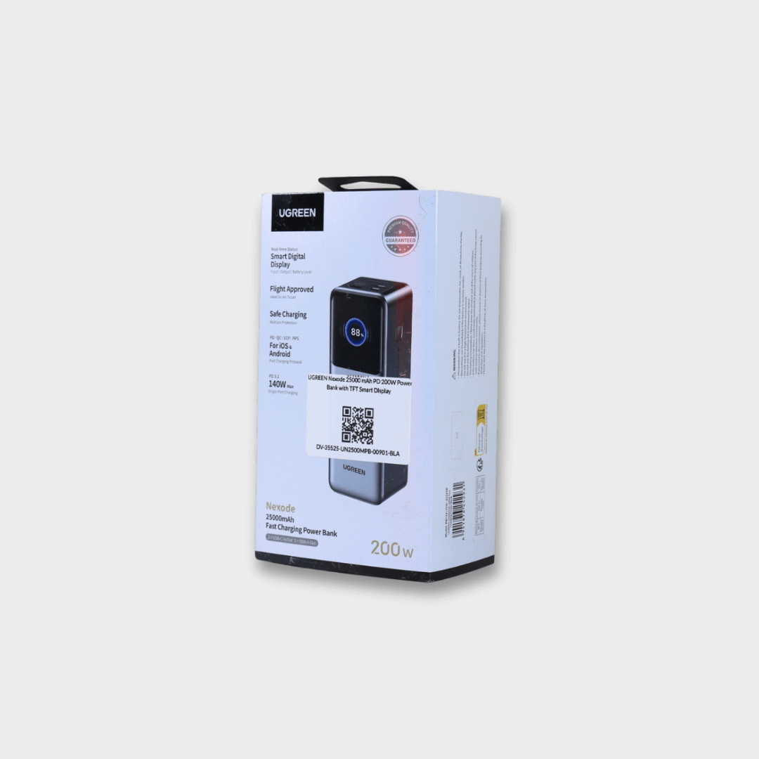 UGREEN Nexode 25000 mAh PD 200W Power Bank with TFT Smart Display