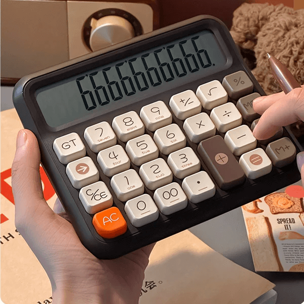 12-Digit Retro Desk Calculator