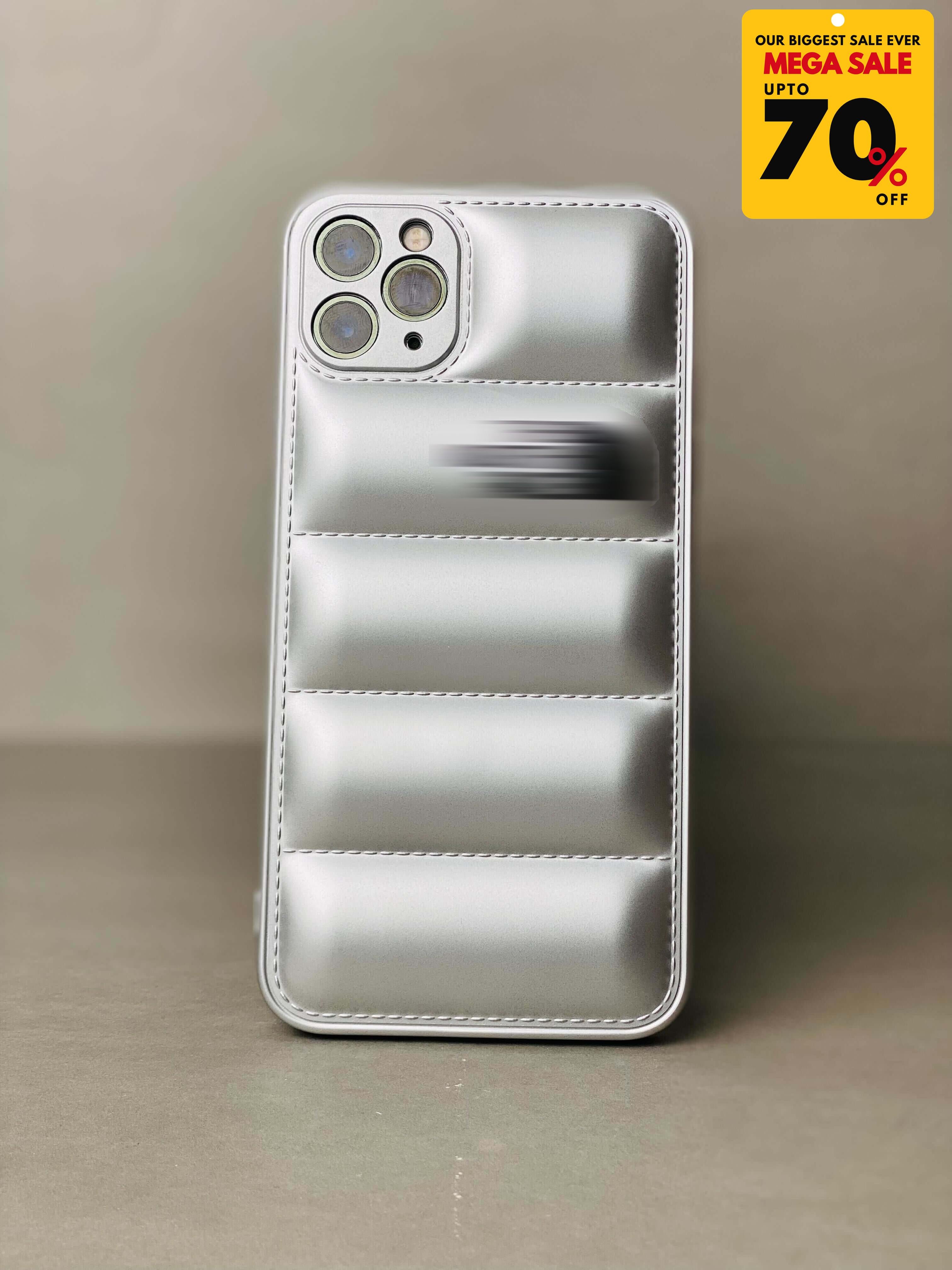 Puffer iPhone Cover - Silver