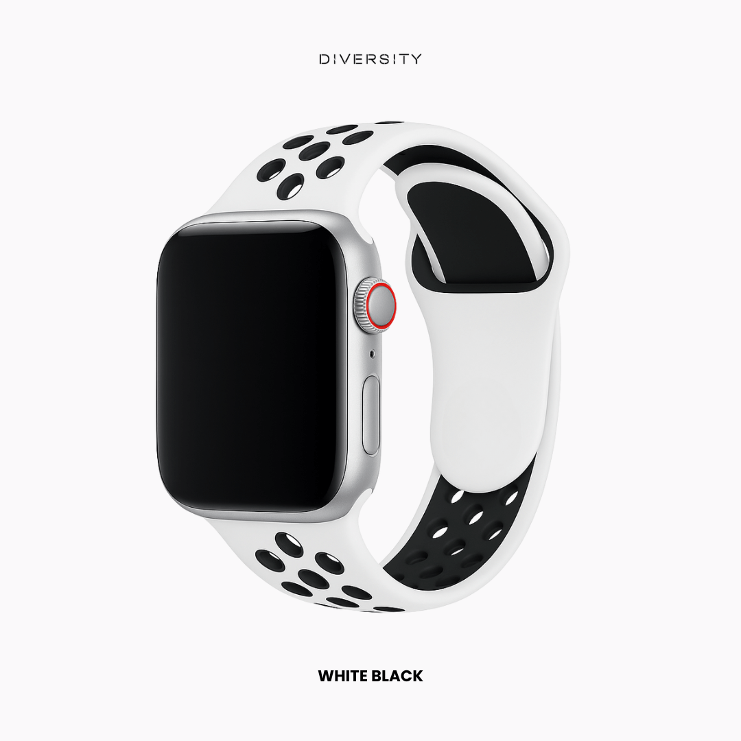 AirLoop Band For Apple Watch - White Black