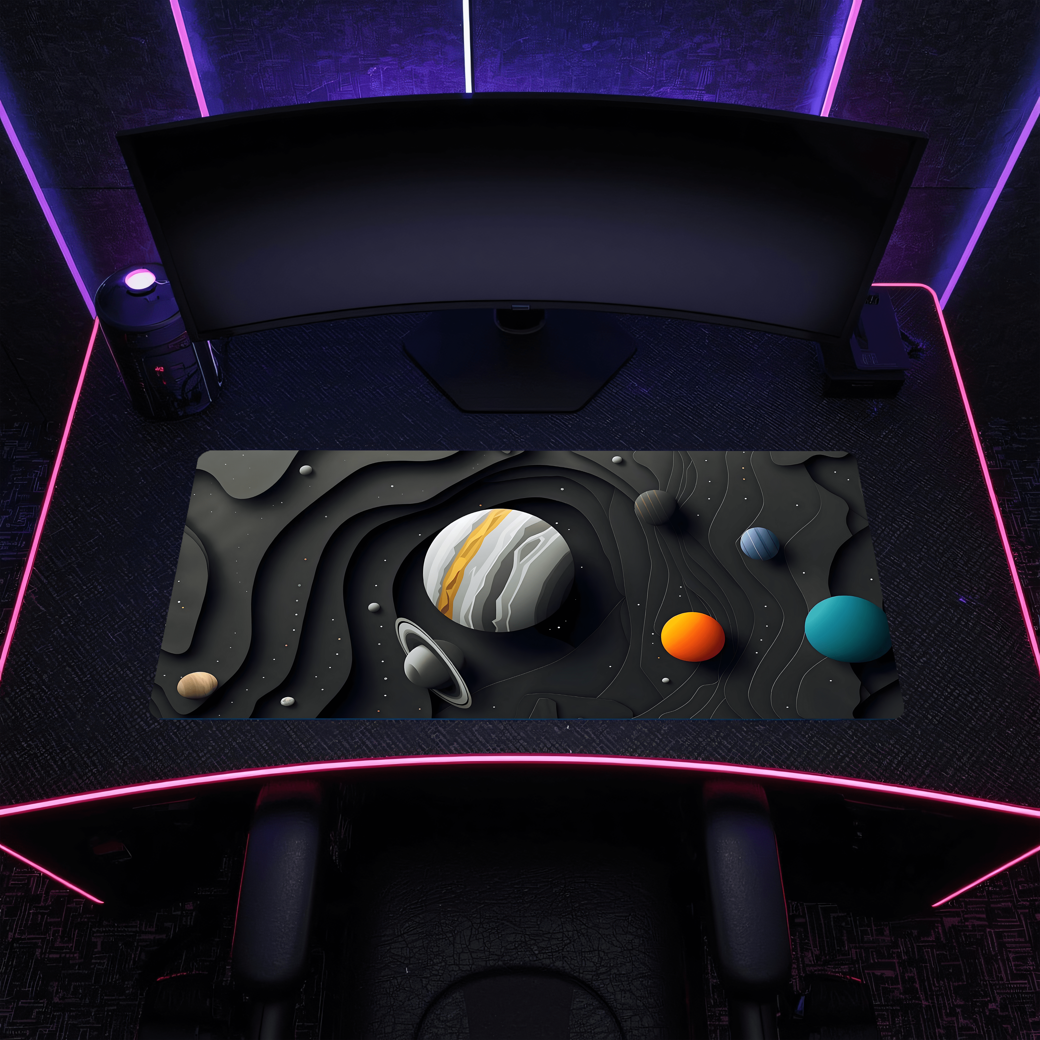 Printed Leather Desk Mat - Astro