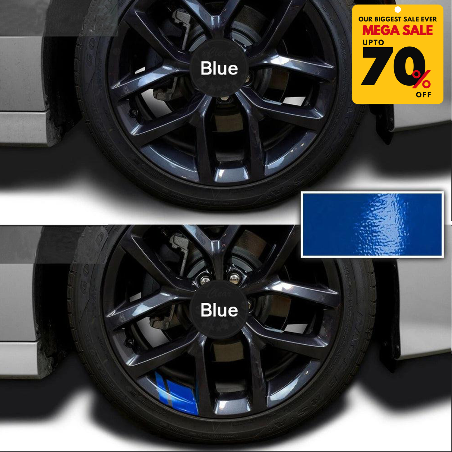 6 PCS Reflective Car Vinyl Rim Stickers-DIVERSITY