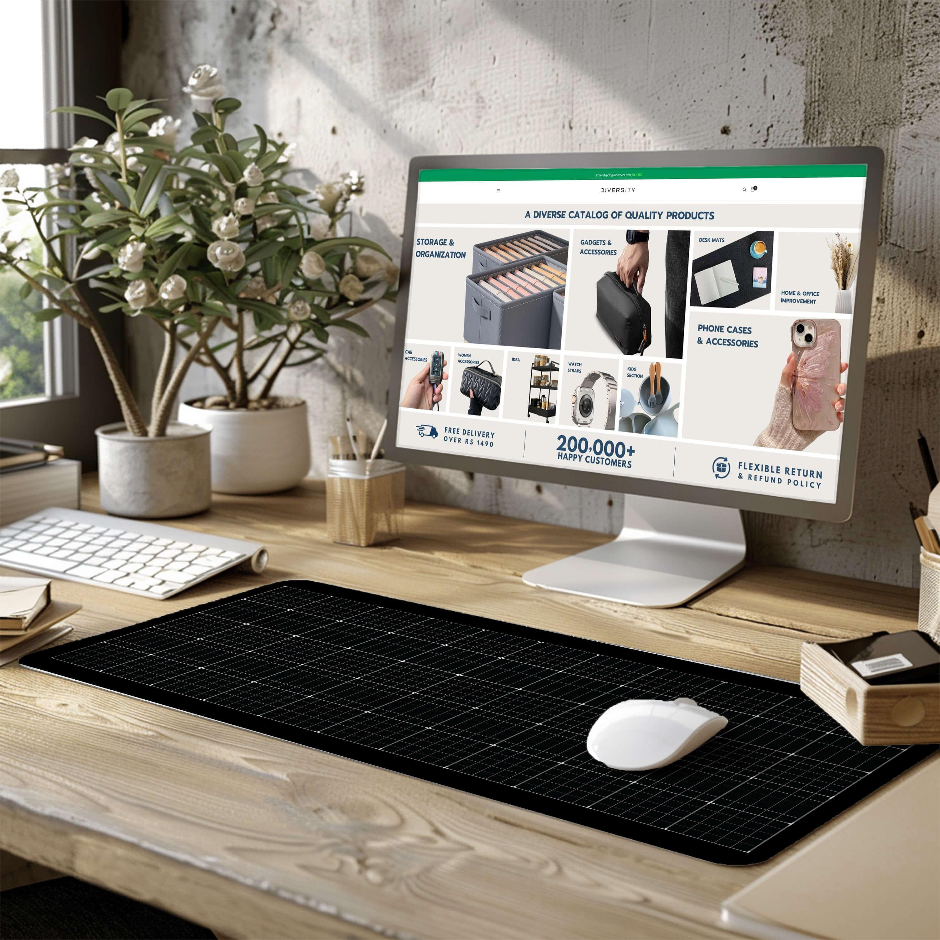 Printed Desk Mat - Grid-DIVERSITY