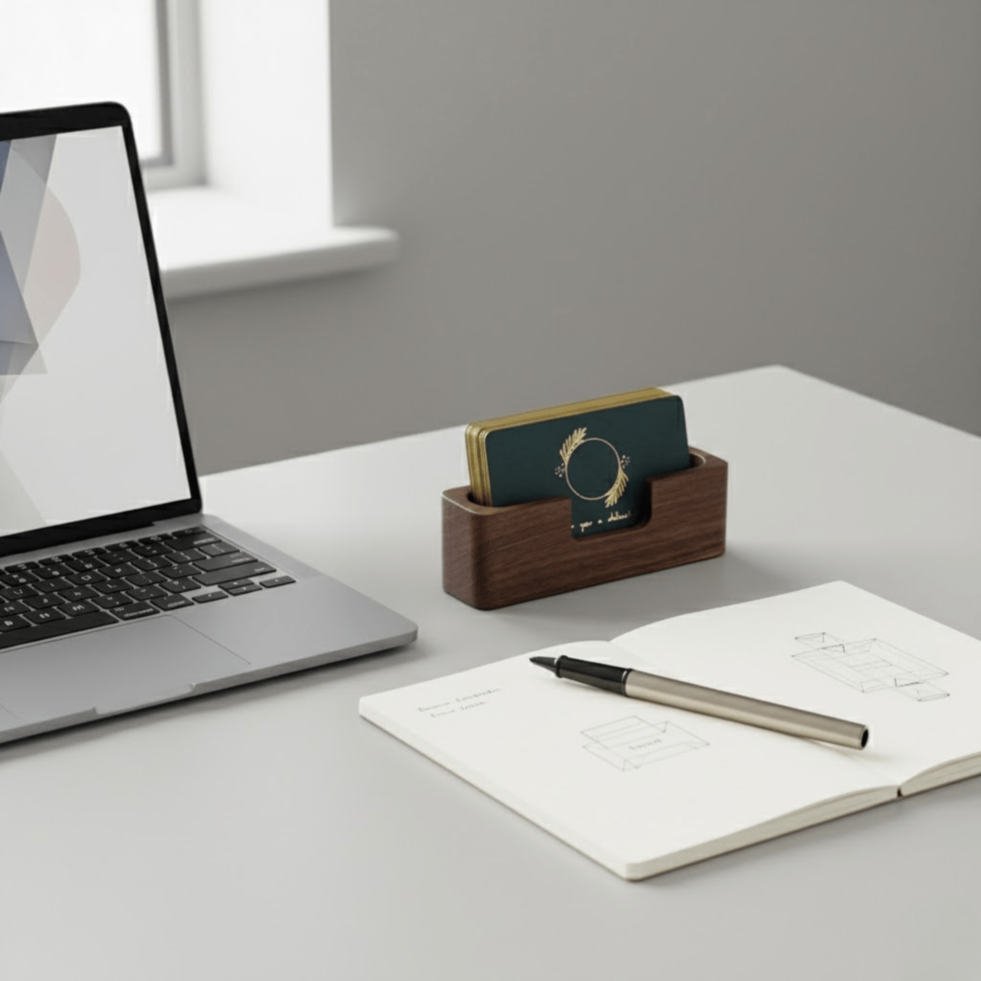 Minimalist Wooden Business Card Holder