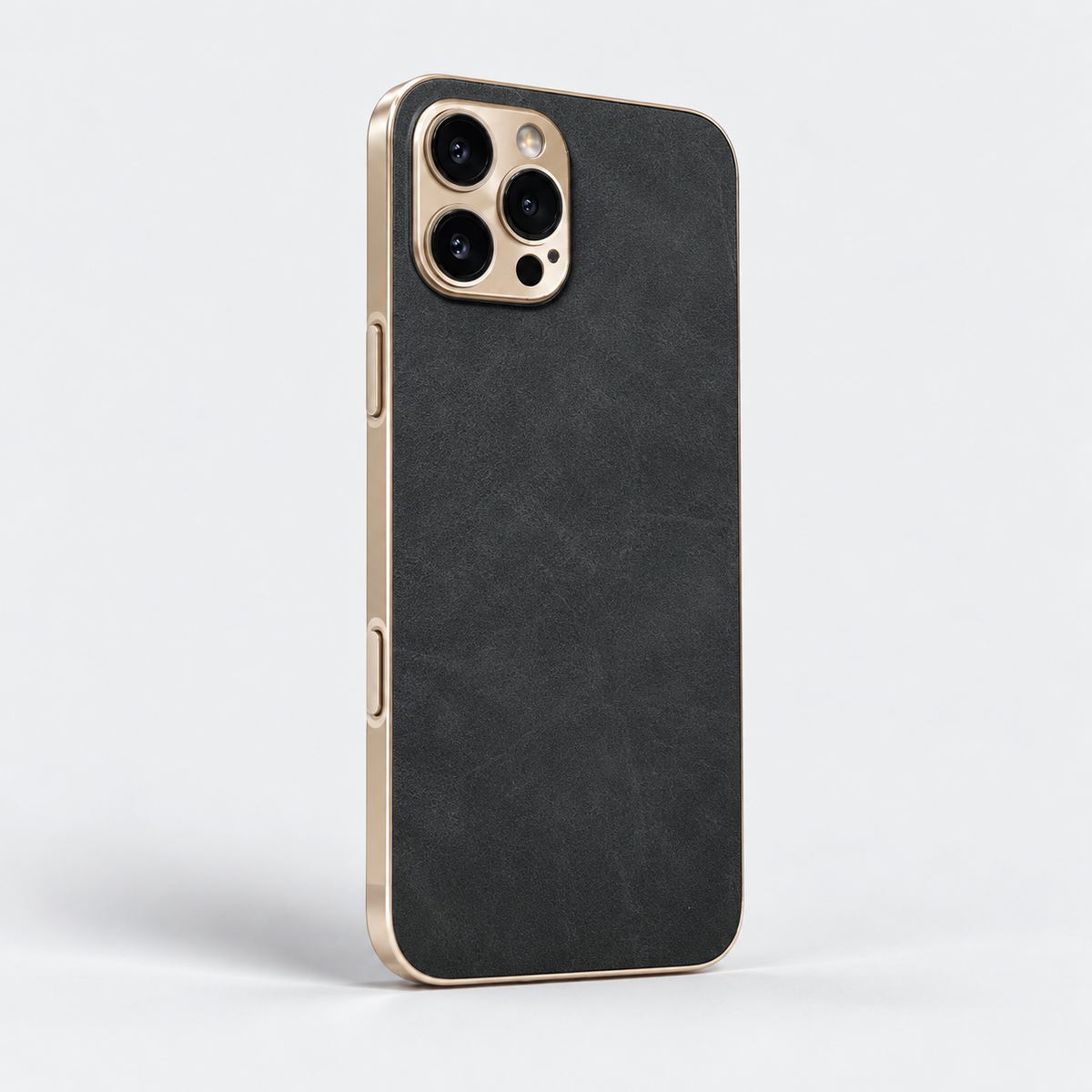 Suede Leather iPhone Case - Black