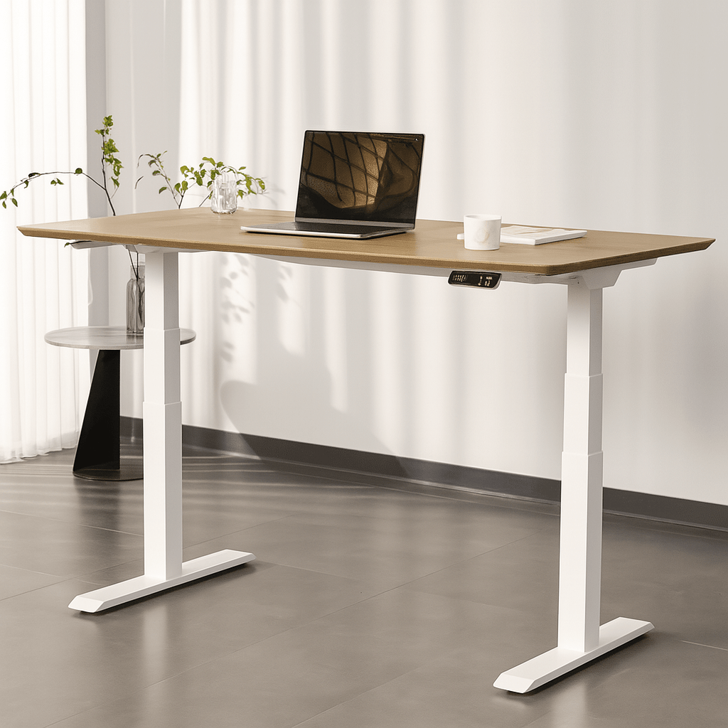 FlexiSpot E7 - Dual Motor Premium Standing Desk With White Frame