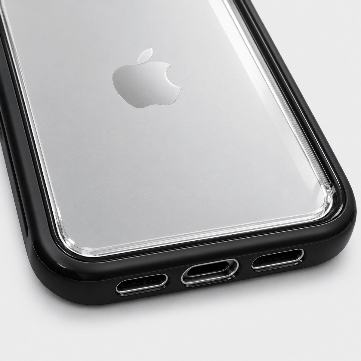 Transparent Lens Ring iPhone Case - Black