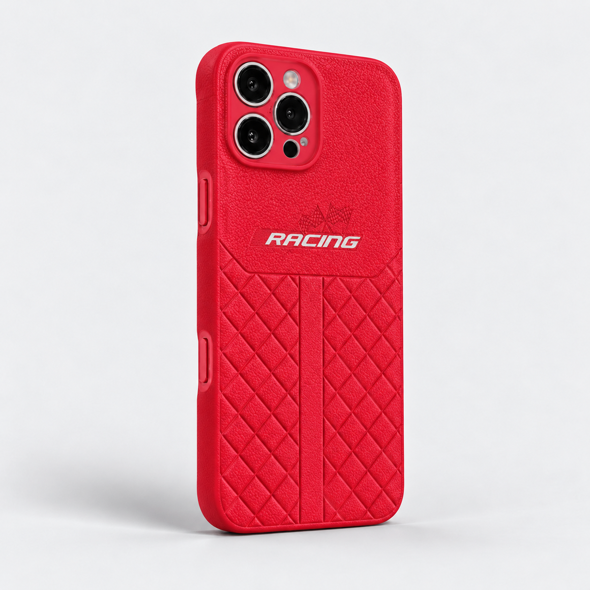 Pattern Leather iPhone Case - Red