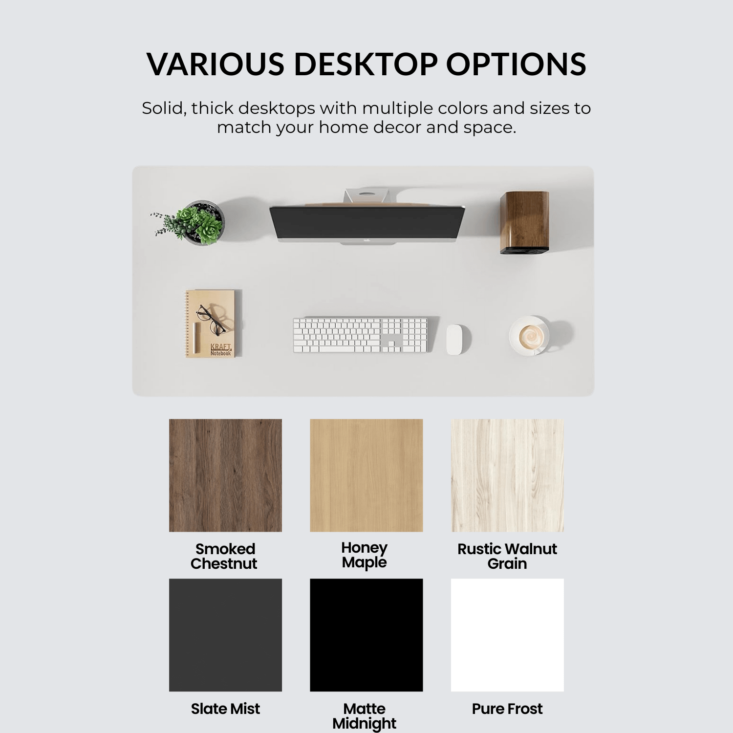 FlexiSpot EN1 - Standing Desk With Black Frame