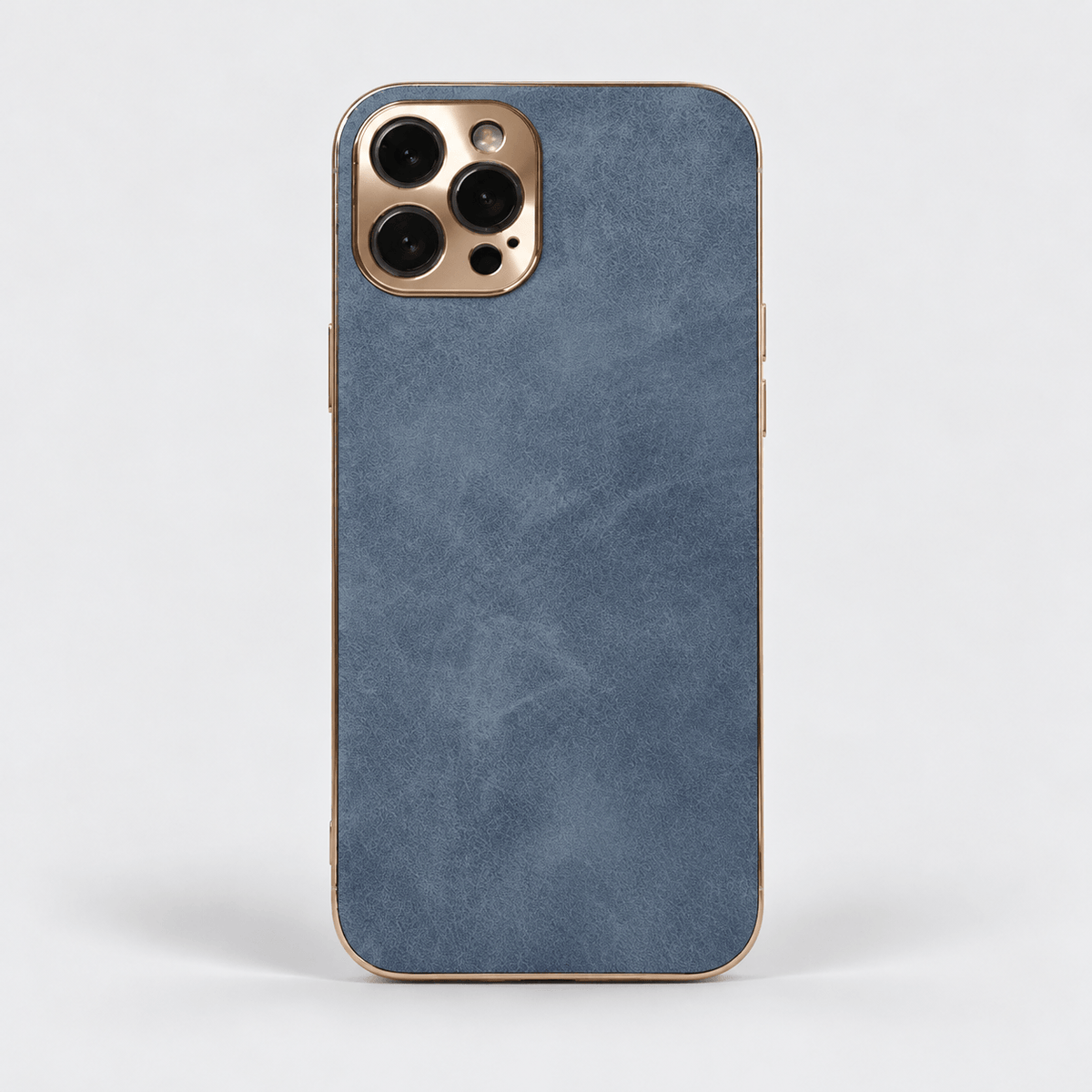 Suede Leather iPhone Case - Blue