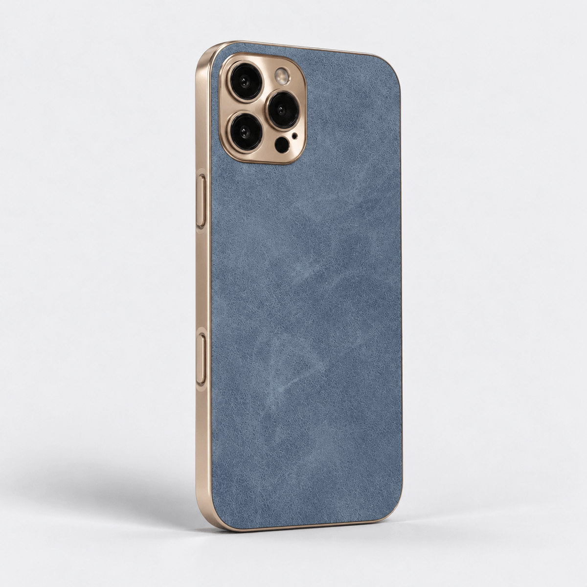 Suede Leather iPhone Case - Blue