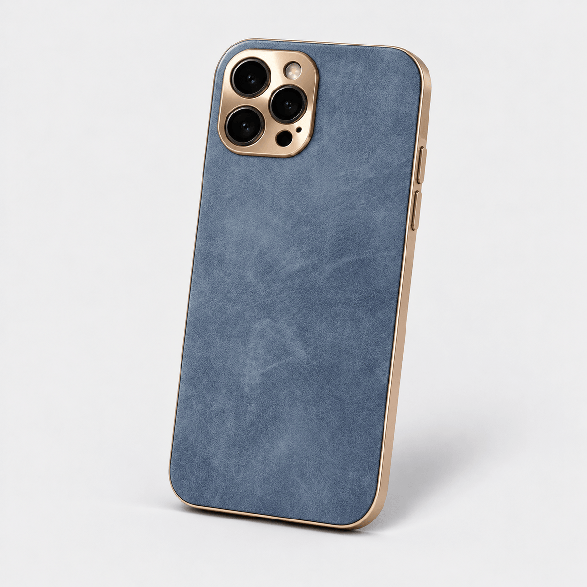 Suede Leather iPhone Case - Blue