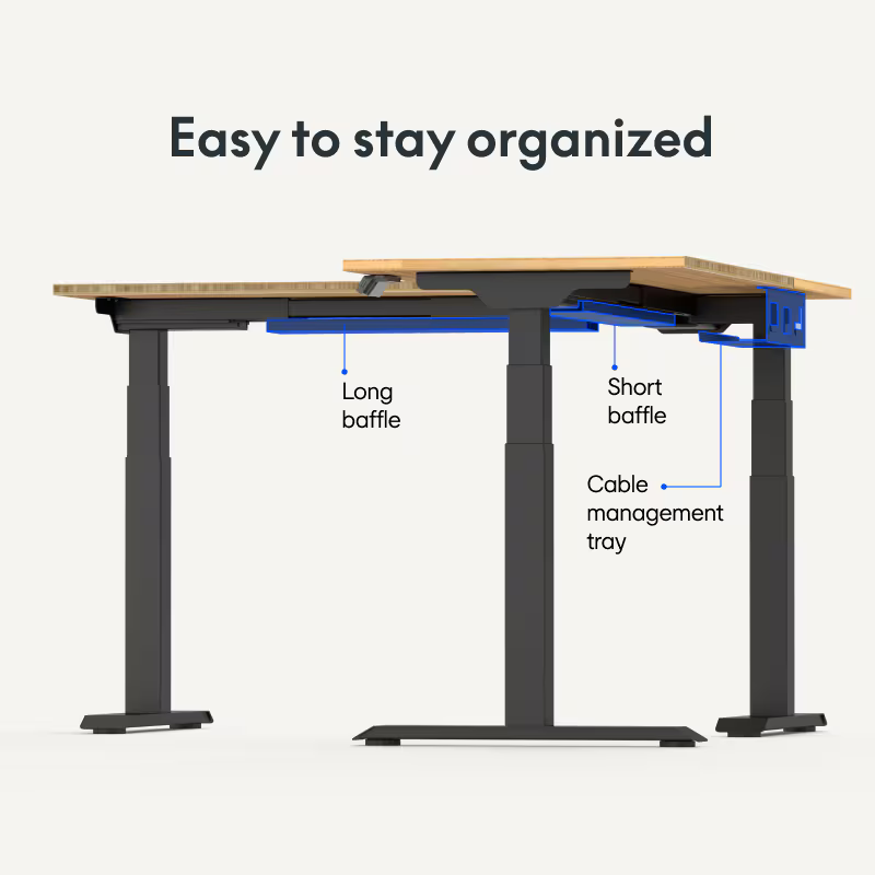 Flexispot E7L Triple Motor L-Shaped Premium Standing Desk