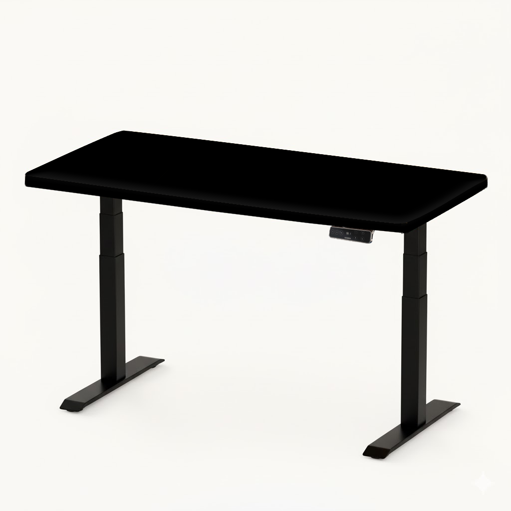 FlexiSpot E7 - Dual Motor Premium Standing Desk With Black Frame - Matte Midnight