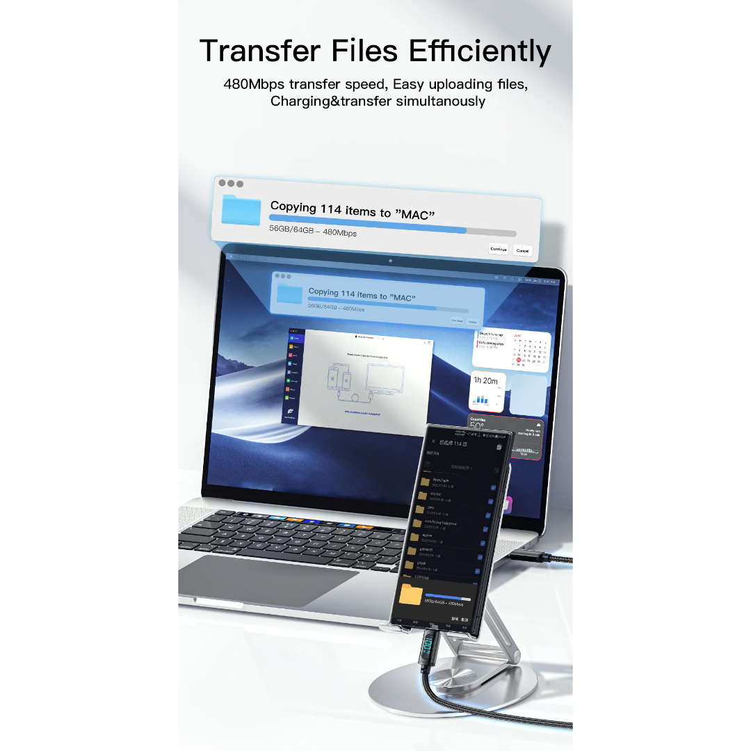 Essager LED Display PD 100W Charging Cable (Type C to C)