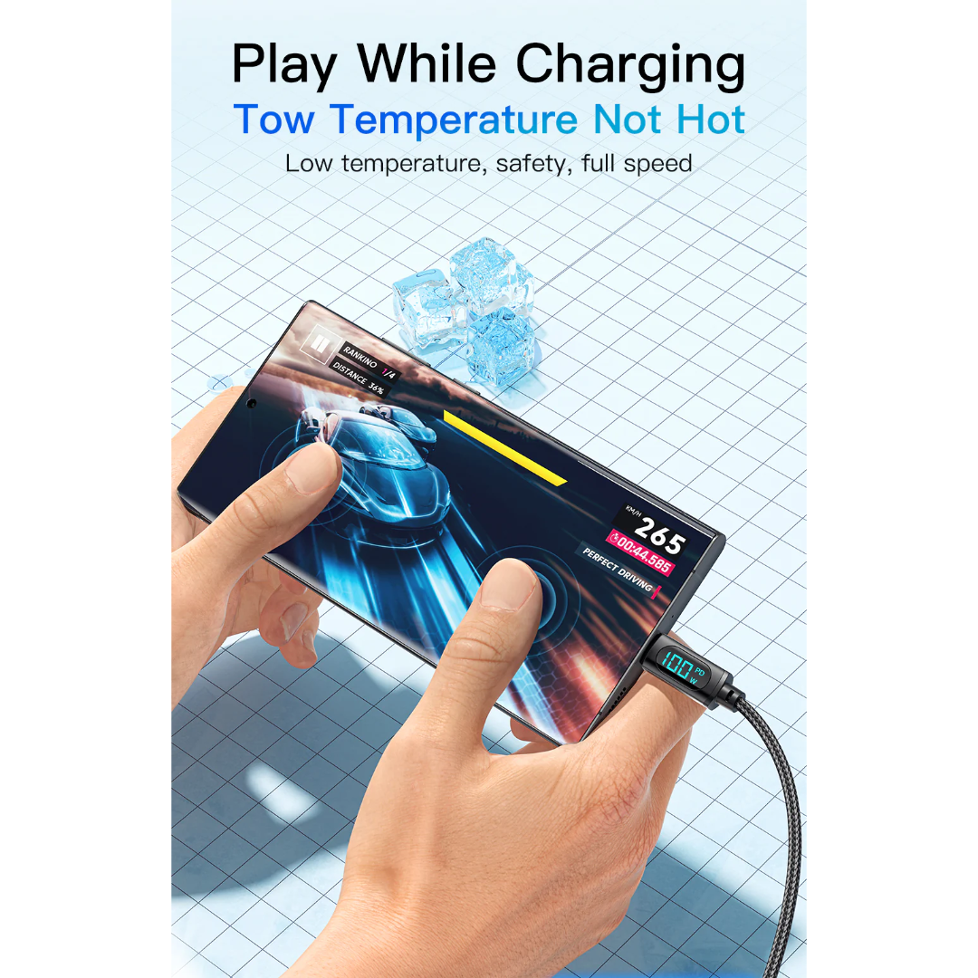 Essager LED Display PD 100W Charging Cable (Type C to C)