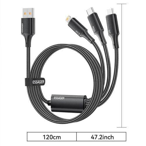ESSAGER 3 in 1 100W Quick Charging Cable-DIVERSITY