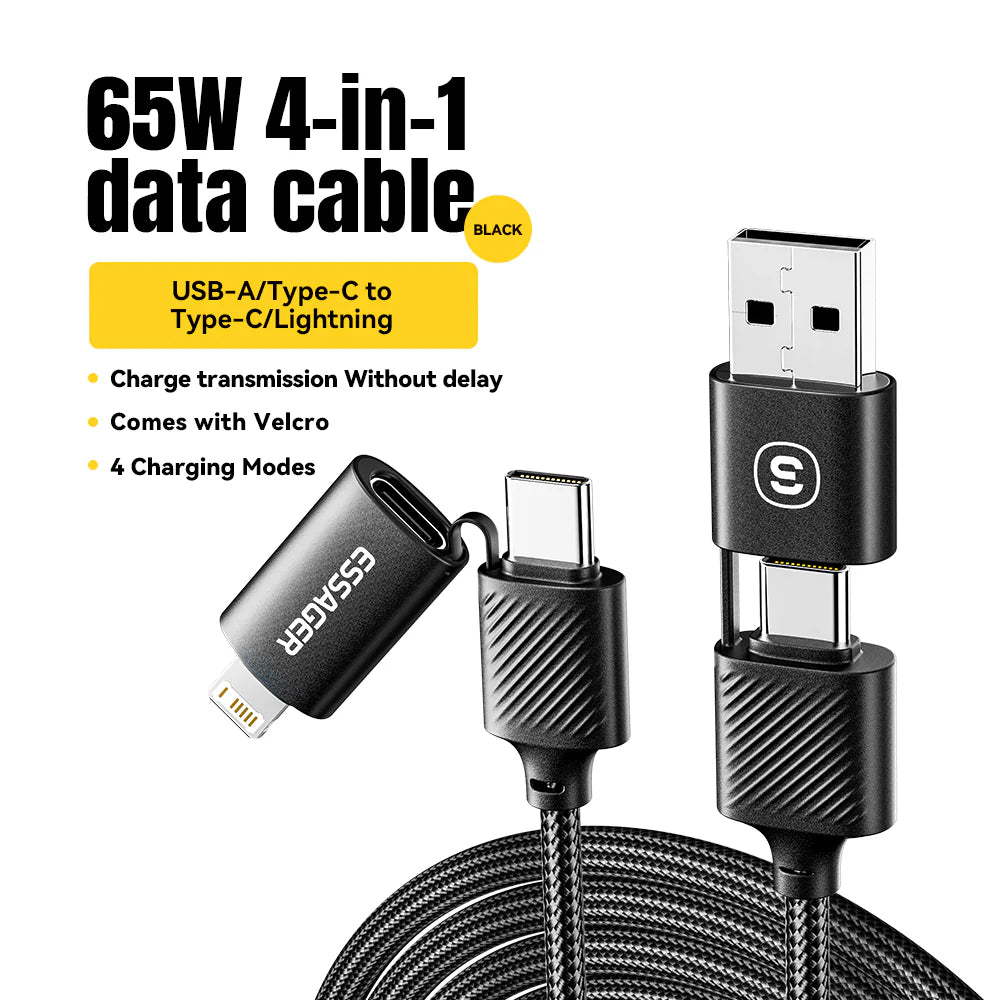 Essager 4-in-1 65W Convertible Cable