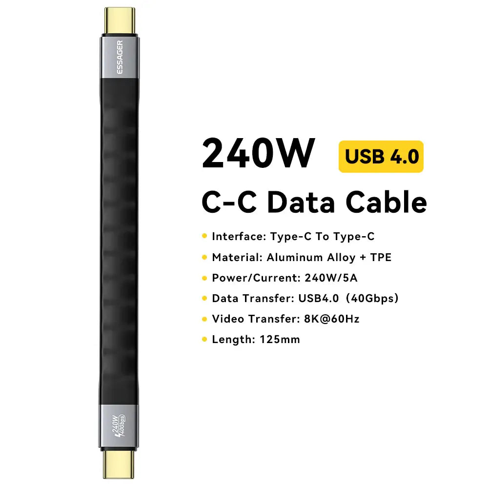 Essager 240W USB 4 Data Cable (Type C to C)