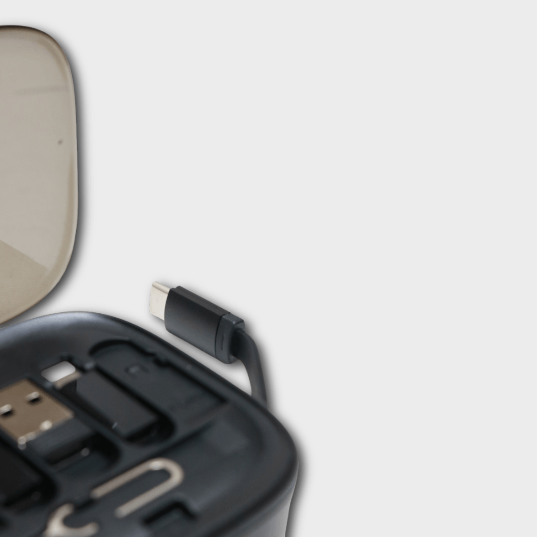 Essager 60W Retractable USB-C Cable & Multi-Adapter Kit with Storage Box