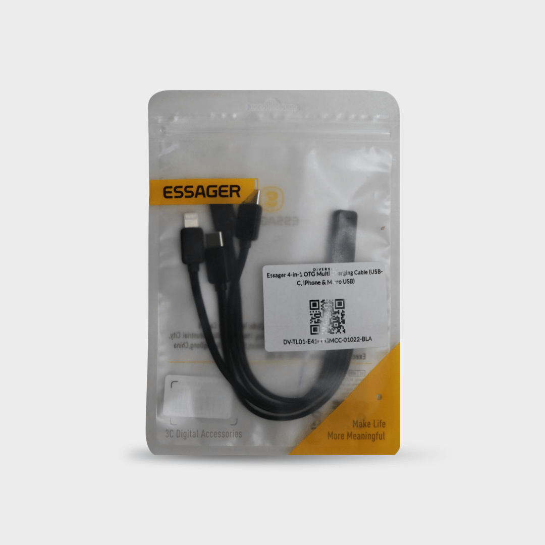 Essager 4-in-1 OTG Multi Charging Cable (USB-C, iPhone & Micro USB)