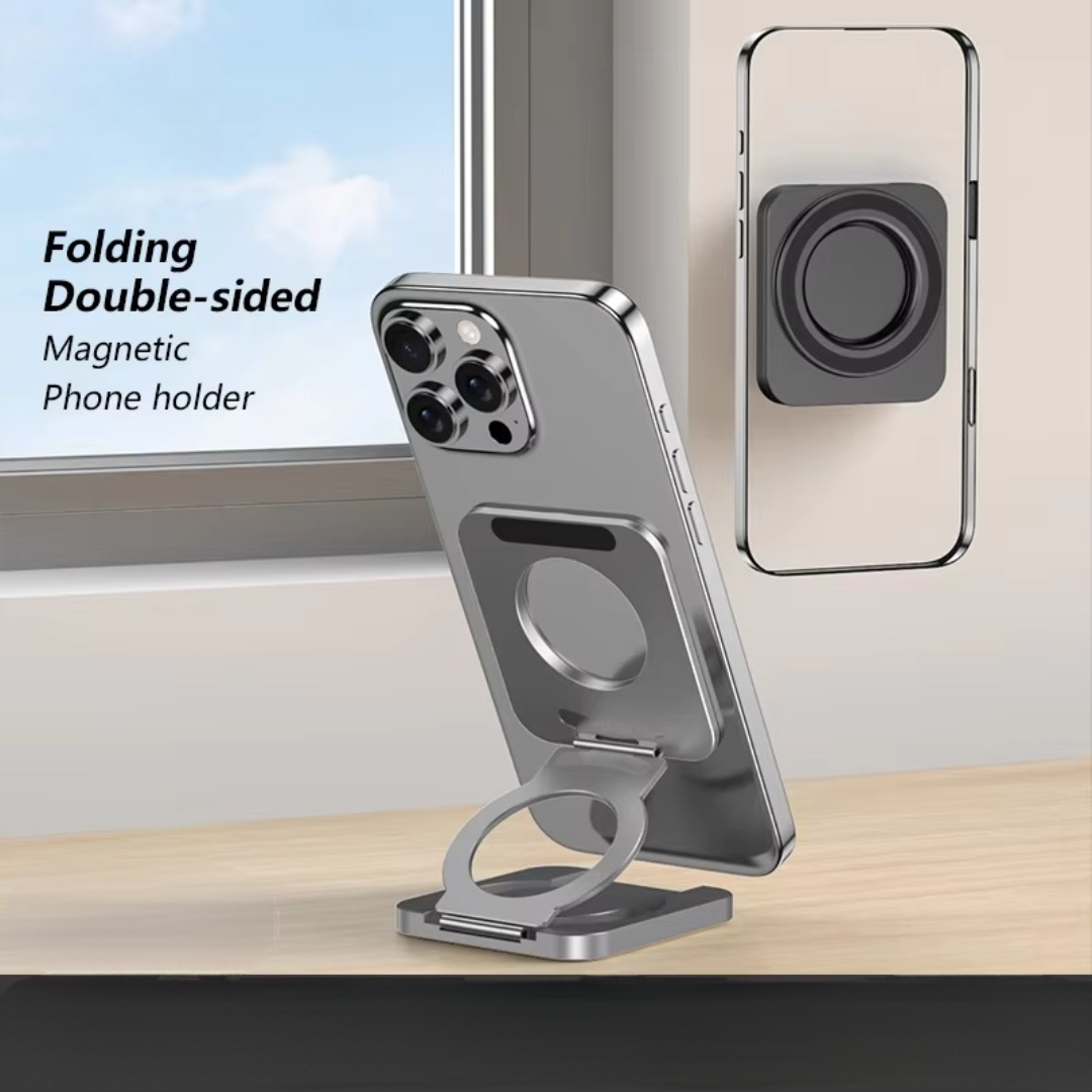 Dual Magnetic 360 Rotating Phone Holder Stand