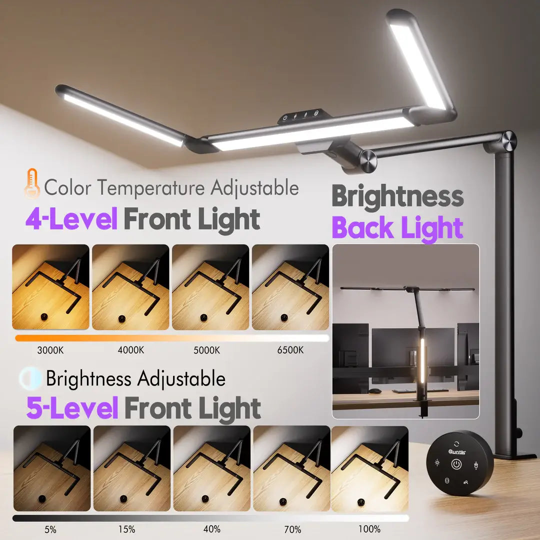 Quntis 3-Segment Foldable Dual-Control Radar Sensor Monitor Light Bar