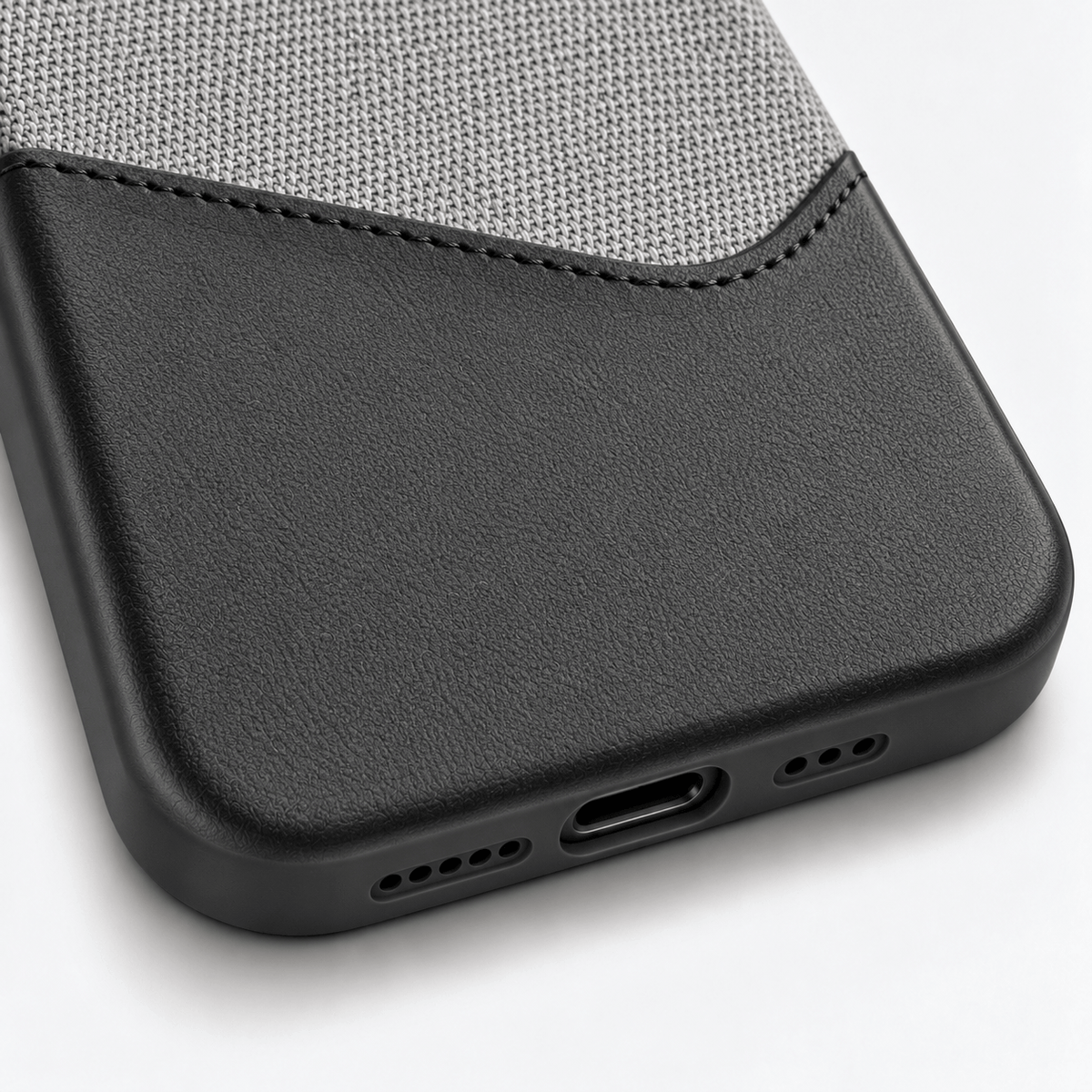 Textured Leather Card Holder iPhone Case