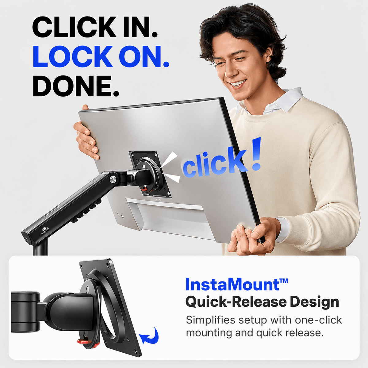 HUANUO FlowLift Dual Monitor Arms fro 13 to 32 Inch Screens