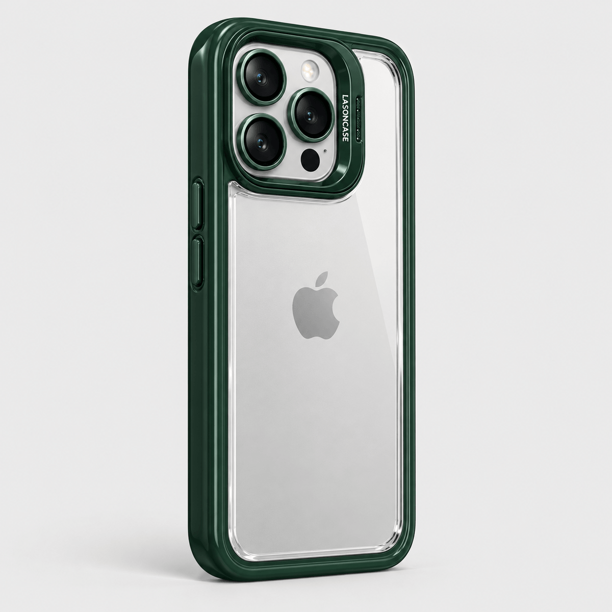 Transparent Lens Ring iPhone Case - Forest Green